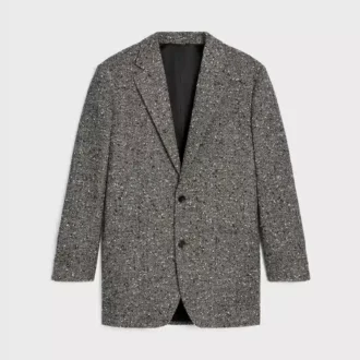 Chaqueta Garçon en lana Natta con diseño en espiga