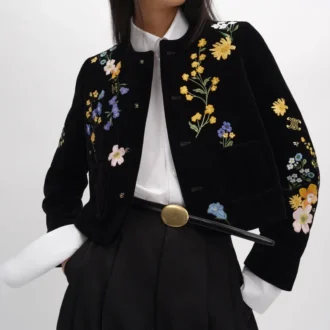 Chaqueta Icone bordada en terciopelo