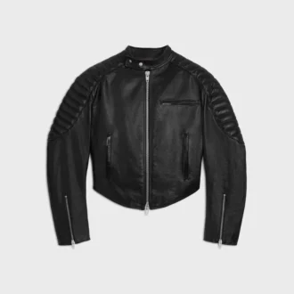 Chaqueta Racer en piel de becerro