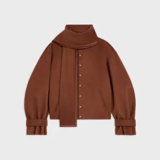 Chaqueta tipo bufanda de tejido de lana
