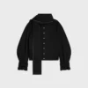 Chaqueta tipo bufanda de tejido de lana Chaqueta tipo bufanda de tejido de lana