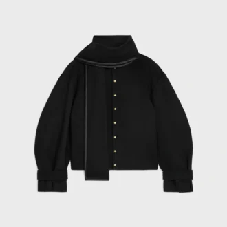 Chaqueta tipo bufanda de tejido de lana