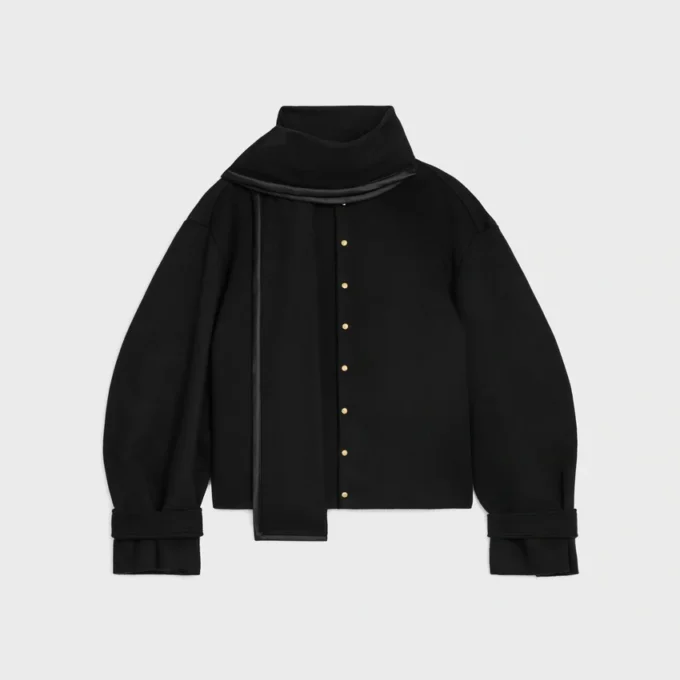 Chaqueta tipo bufanda de tejido de lana Chaqueta tipo bufanda de tejido de lana