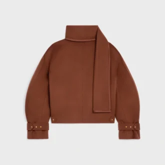 Chaqueta tipo bufanda de tejido de lana