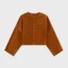 Chaqueta tipo cárdigan de ante Chaqueta tipo cárdigan de ante