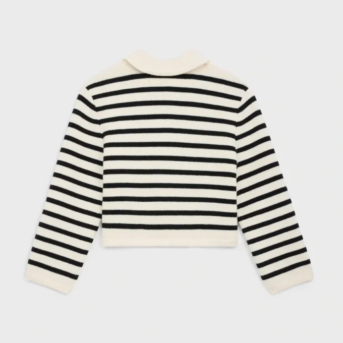 Chaqueta tipo cárdigan de lana a rayas Chaqueta tipo cárdigan de lana a rayas