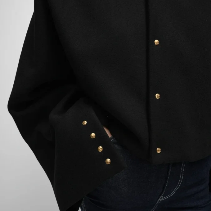 Chaqueta tipo cárdigan de tejido de lana