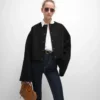 Chaqueta tipo cárdigan de tejido de lana