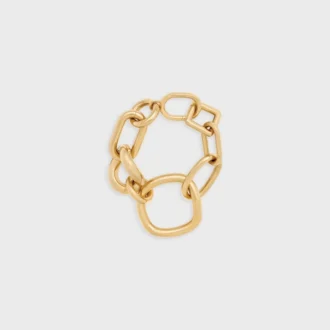 Charms Modern Chunky Gourmette en latón con acabado dorado