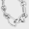 Charms Modern Thin Gourmette en latón con acabado de rodio Charms Modern Thin Gourmette en latón con acabado de rodio