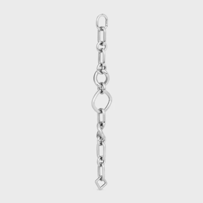 Charms Modern Thin Gourmette en latón con acabado de rodio Charms Modern Thin Gourmette en latón con acabado de rodio