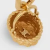 Charms Panier en latón con acabado dorado
