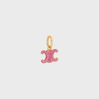 Charms Triomphe de strass y latón con acabado dorado