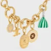 Pulsera gruesa CELINE Charms Heritage en latón con acabado dorado Pulsera gruesa CELINE Charms Heritage en latón con acabado dorado