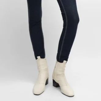 Cheri – Bota con cremallera en piel de cordero elástica