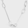 Collar con charms de latón con acabado de rodio Collar con charms de latón con acabado de rodio