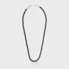 Collar de cuentas CELINE Monochroms en ónix y latón con acabado en rodio