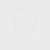 Collar Les Perles CELINE con strass, perlas de resina y latón con acabado dorado Collar Les Perles CELINE con strass, perlas de resina y latón con acabado dorado