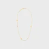 Collar Les Perles CELINE con strass, perlas de resina y latón con acabado dorado Collar Les Perles CELINE con strass, perlas de resina y latón con acabado dorado