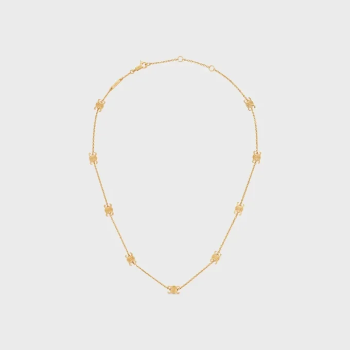 Collar Triomphe Mini Triomphe en latón con acabado dorado Collar Triomphe Mini Triomphe en latón con acabado dorado
