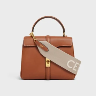 Correa corta de lana con jacquard CELINE y acabados dorados