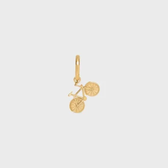 Dije «Bike» en latón con acabado dorado