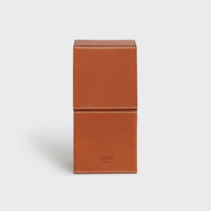 Estuche para 1 perfume de 100 ml en piel de becerro natural Estuche para 1 perfume de 100 ml en piel de becerro natural
