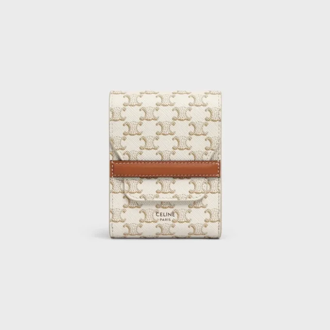 Estuche para naipes en Triomphe Canvas y piel de cordero Estuche para naipes en Triomphe Canvas y piel de cordero