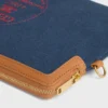 Estuche pequeño con correa Cuir Triomphe en tejido con bordado Estuche pequeño con correa Cuir Triomphe en tejido con bordado