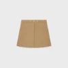 Falda corta de gabardina de algodón Falda corta de gabardina de algodón