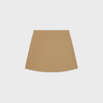 Falda corta de gabardina de algodón