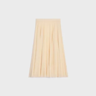 Falda midi de georgette de seda