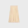 Falda midi de georgette de seda Falda midi de georgette de seda