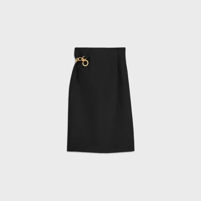 Falda midi de lana de mohair Falda midi de lana de mohair