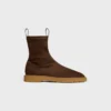 Flow – Bota con cremallera en piel de cordero de ante elástica Flow – Bota con cremallera en piel de cordero de ante elástica