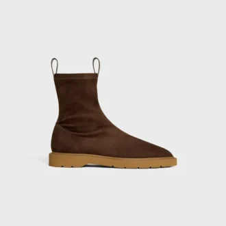 Flow – Bota con cremallera en piel de cordero de ante elástica