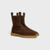 Flow – Bota con cremallera en piel de cordero de ante elástica Flow – Bota con cremallera en piel de cordero de ante elástica