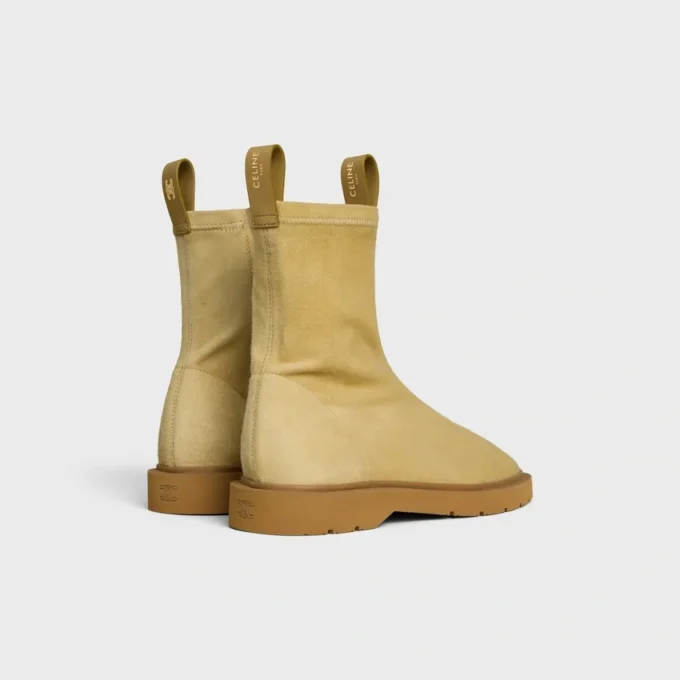 Botas Flow con cremallera en ante elástico de piel de cordero