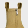 Botas Flow con cremallera en ante elástico de piel de cordero