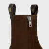 Flow – Bota con cremallera en piel de cordero de ante elástica Flow – Bota con cremallera en piel de cordero de ante elástica