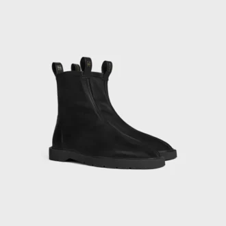 Botas Flow con cremallera en piel de cordero elástica Botas Flow con cremallera en piel de cordero elástica