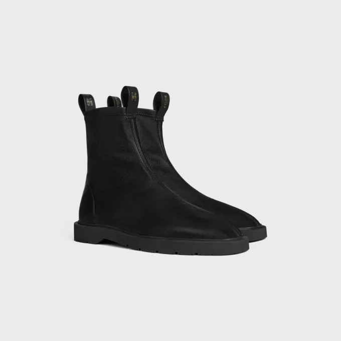 Flow – Bota con cremallera en piel de cordero elástica Flow – Bota con cremallera en piel de cordero elástica