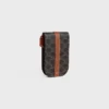 Funda para móvil con solapa en Triomphe Canvas y piel de becerro
