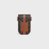 Funda para móvil con solapa en Triomphe Canvas y piel de becerro