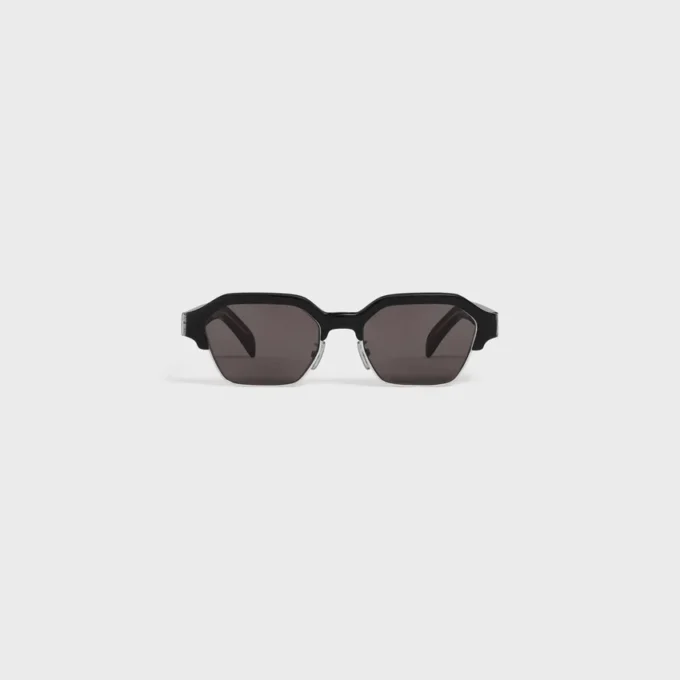Gafas de sol con montura negra 63 de acetato y metal Gafas de sol con montura negra 63 de acetato y metal