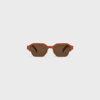 Gafas de sol con montura negra 63 de acetato y metal