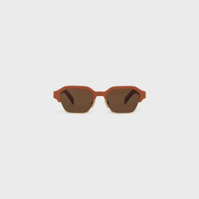 Gafas de sol con montura negra 63 de acetato y metal Gafas de sol con montura negra 63 de acetato y metal