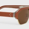 Gafas de sol con montura negra 63 de acetato y metal Gafas de sol con montura negra 63 de acetato y metal
