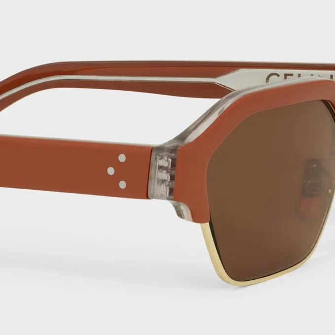 Gafas de sol con montura negra 63 de acetato y metal Gafas de sol con montura negra 63 de acetato y metal