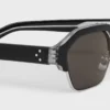 Gafas de sol con montura negra 63 de acetato y metal Gafas de sol con montura negra 63 de acetato y metal